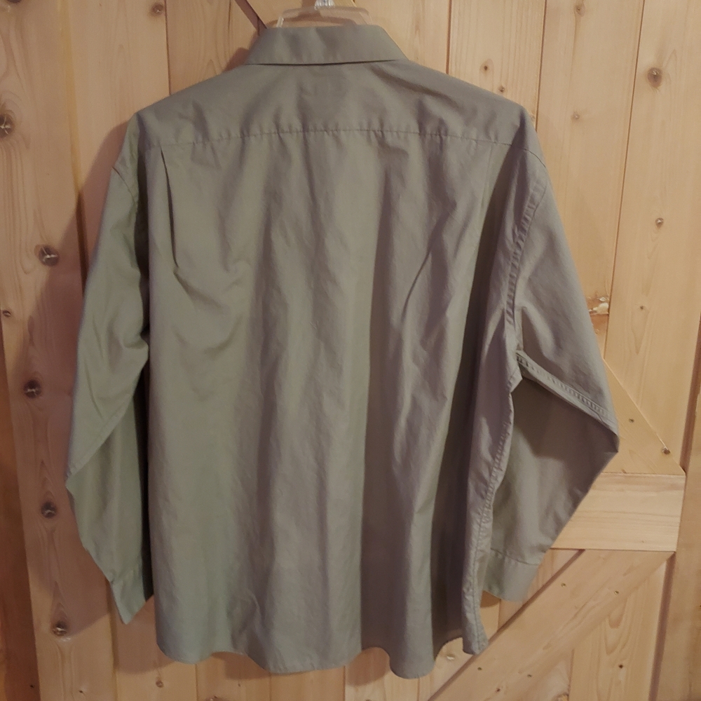 Croft & Barrow - Button-Down, Men's Shirt, XXL, Long Sleeve, Mode (Dark) Beige. - Picture 11 of 11